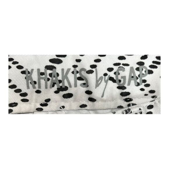 Khakis by Gap Capri Skinny Mimi White Black Aztec Design Pull On Chino Pant Sz 4 - Picture 10 of 12